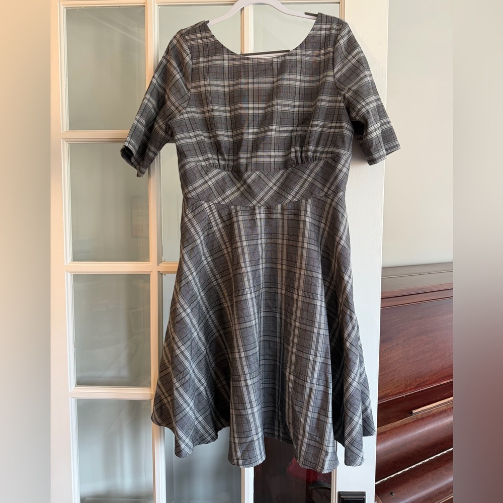 Hell Bunny Women’s Plaid Fit-and-Flare Dress